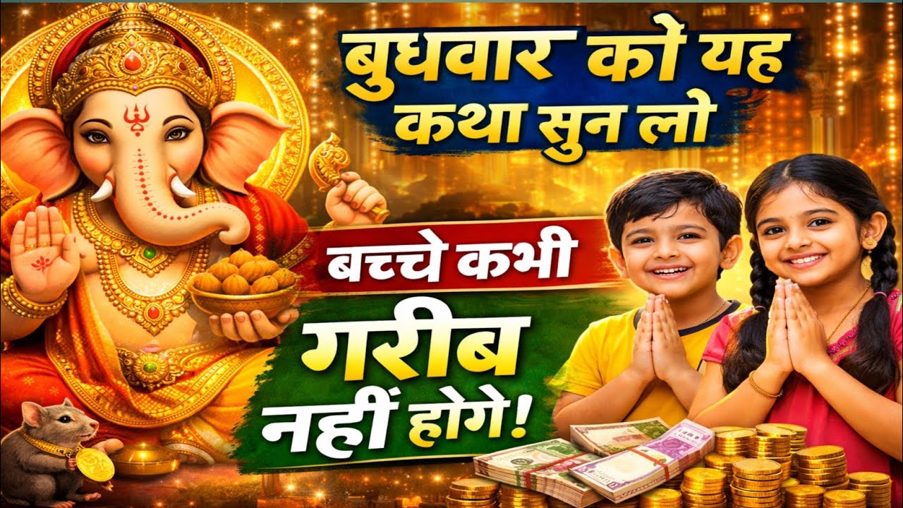 बुधवार को यह कथा सुन ली तो बच्चे कभी गरीब नहीं होंगे | गणेश जी की सच्ची बुधवार कथा | Budhwar Katha