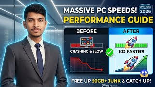 Make Your Slow PC 10X Faster in 5 Minutes! (Fix Lag & Free Storage)