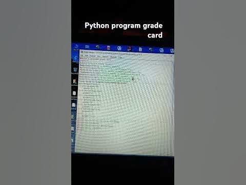 Python program Grade Card #python #pythonprogramming #c+ - YouTube