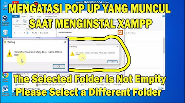 MENGATASI PROBLEM THE SELECTED FOLDER IS NOT EMPITY PADA SAAT INSTAL XAMPP ~ Dimas Tips&Trik
