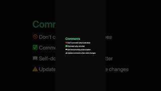 Comments Are a Code Smell | Clean Code Principles Ep.4 #Shorts