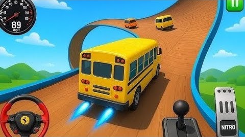 Crazy Bus Mega Ramp Impossible Racing Bus Stunts Impossible Tracks Android Gameplay Video P-01 