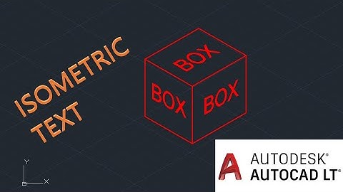 How to make isometric text in AutoCad(2020)
