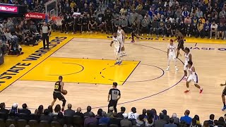 Stephen Curry was surprised after being this wide open...