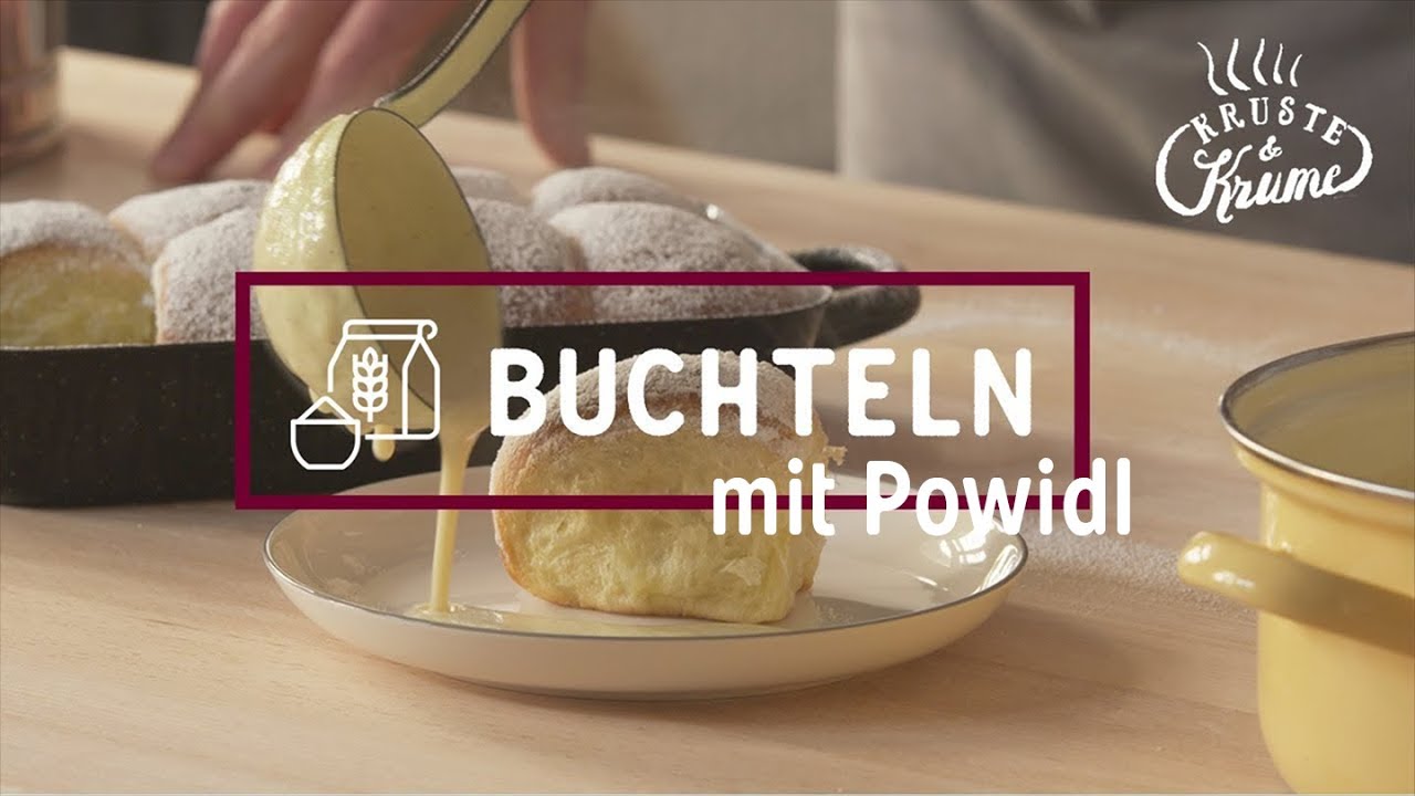 Buchteln mit Powidl | flaumige Rahmbuchteln aus Germteig| einfaches Kruste&Krume Rezept
