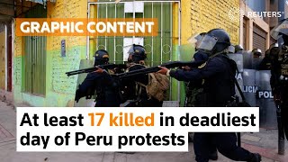 WARNING: GRAPHIC CONTENT - At least 17 killed in deadliest day of Peru protests