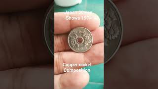 japan old coins 50 yen showa 1974 #collection #coinscollection #history #hero #japan #coins