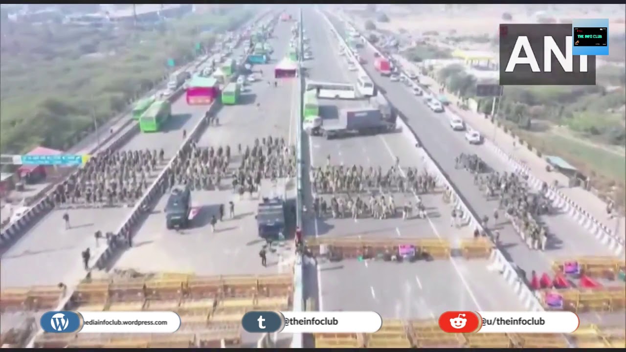 Heavy security deployment at Ghazipur border | Farmer Protest | THE INFO CLUB