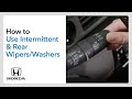 How to Use Intermittent & Rear Wipers/Washers