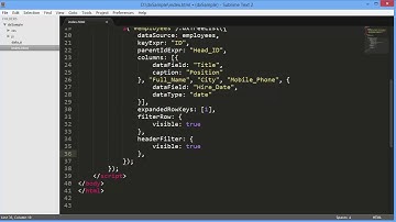 DevExtreme: Filtering with the HTML5 TreeList