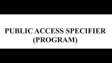 Public access specifier (program)