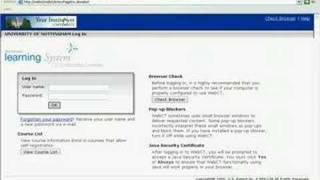 Logging into WebCT