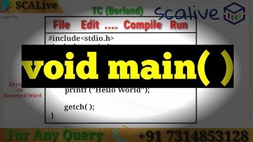 Explanation void main( ) || #Shorts #SCALive #MrSachinKapoor