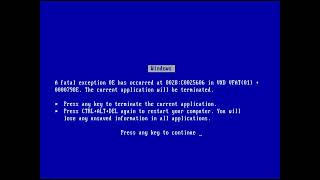 How to crash Windows 95 (simple way)