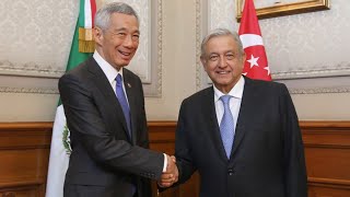 Visita oficial del primer ministro de Singapur, Lee Hsien Loong, desde Palacio Nacional