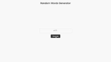 Random Word Generator by using Javascript