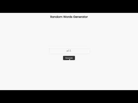 Random Word Generator by using Javascript