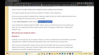 Famous CoreJava Static Keyword Nov 14 2023 Net Worth