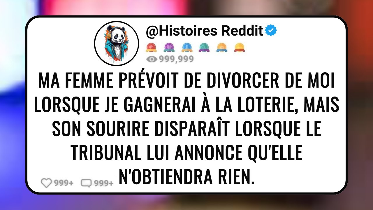 Ma Femme Prévoit De Divorcer De Moi Lorsque Je Gagnerai à La Loterie, Mais Son Sourire Disparaît...