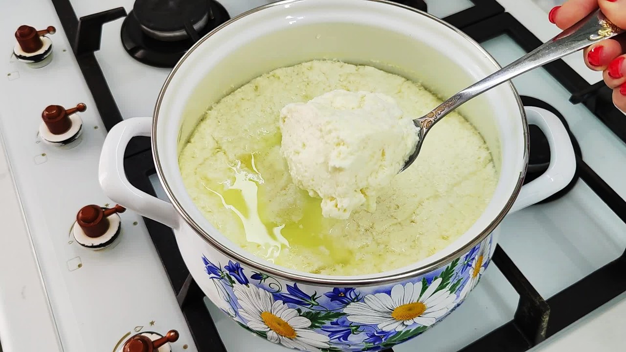 1 кг сыра из 2 литров молока! Никакого уксуса и лимонной кислоты