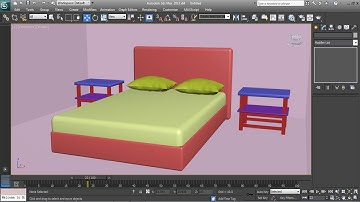 3Ds Max Bedroom Interior Modeling Design Modern Bed Tutorial Interior Room Modeling Tutorial-3ds max