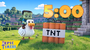 5 Minute MInecraft Chicken Jockey Countdown Timer with music