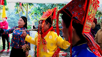 Hát then rất hay. Tướng tiều xuống khám lễ, bán hàng, ban tài lộc. Lễ cấp sắc then Thao. P13