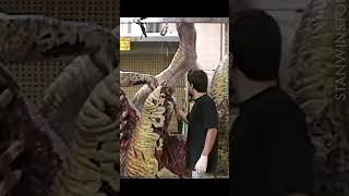 Painting the Parasaurolophus corpse from The Lost World: Jurassic Park