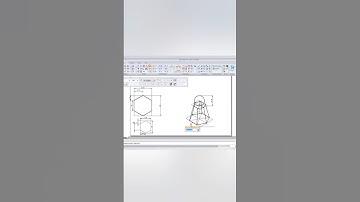Isometric Projection: Sphere on Frustum of Hexagonal pyramid #isometric #engineeringdrawing #caed