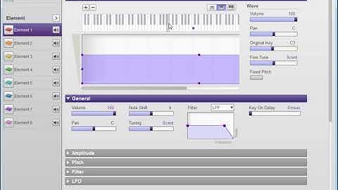 YEM Example - Create normal voice with velocity differences between Elements