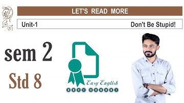 Std 8 | Sem 2 | English | Let