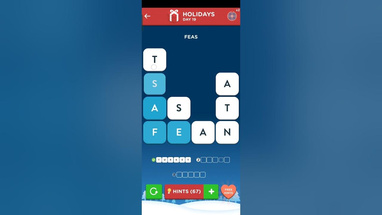 Wordbrain 2 Holiday Event Day 19 2022 Answers YouTube