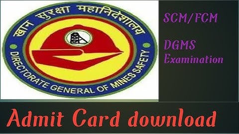 DGMS Examination FCM/SCM Admit Card download