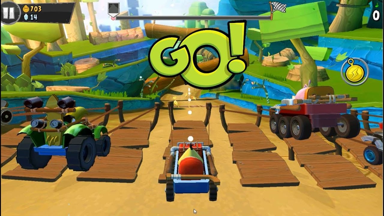 Angry Birds Go! - Weekly Tournament - Rocky Road Race with Chuck - YouTube