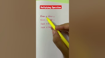 Even and Odd Numbers #multiply #operation #even #odd #numbers