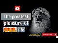 The Greatest Pleasure Of Our Life BY sadhguru