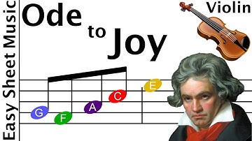 How to Play Ode to Joy on Violin | Easy Beginner Sheet Music