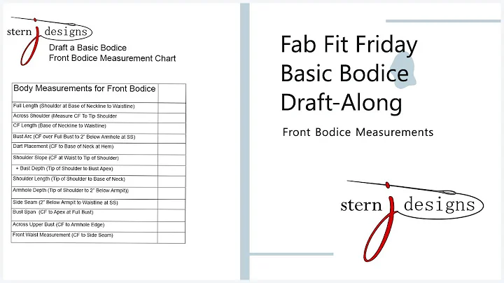 Basic Bodice Draft-Along:  Front Bodice Measurements