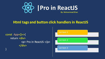Html Tags and Button click handlers in ReactJS