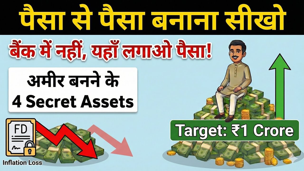 Invest Money In 4 Assets for Wealth | How To Get Rich | Hindi - YouTube