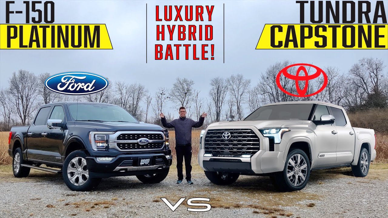 NEW KING?? -- 2022 Toyota Tundra Capstone vs. 2022 Ford F-150 Platinum PowerBoost: Comparison