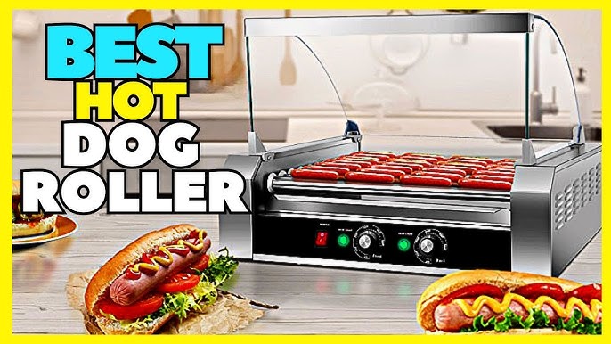 WantJoin Hot Dog Grill Machine, Commercial Electric Hot Dog roller, 900W  Sausage Machine Hot-dog 7 Roller Grill Cooker Machine (silver)