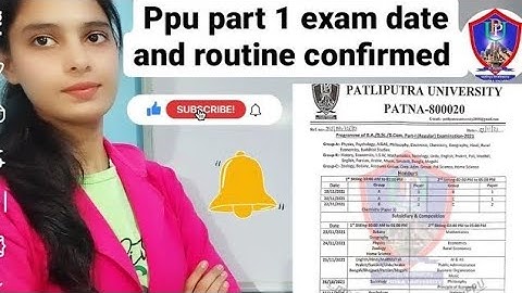 patliputra University b.A / b.sc /b.com part 1 exam date / exam routine / question answer pattern 🖋️