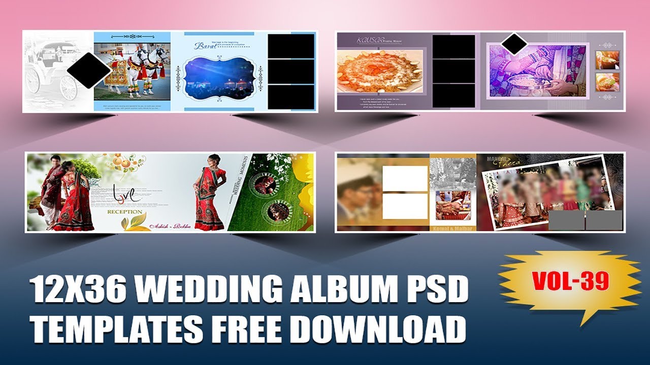 Download Indian Wedding Album Design 12x36 Psd Templates Free Download Srinu Photo Editing Youtube PSD Mockup Templates