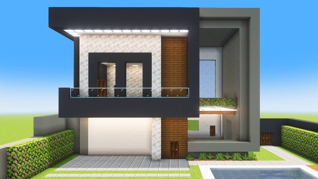 Minecraft - Como fazer uma Casa Moderna MANYACRAFT 