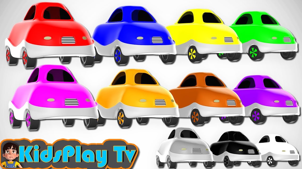 Learn Colors With Cars - 3D Car - Cartoons For Children Toddlers And ...