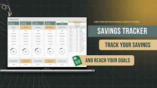 Track Your Savings & Reach Goals Faster | Ultimate Savings Tracker Google Sheets Tutorial