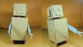 making mini robot🤖 with card board/#robot#cardboard robot#diy #simple#mini robot