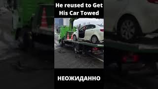 Stupid Guy Refused to Get His Car Towed 😆 😅 😂