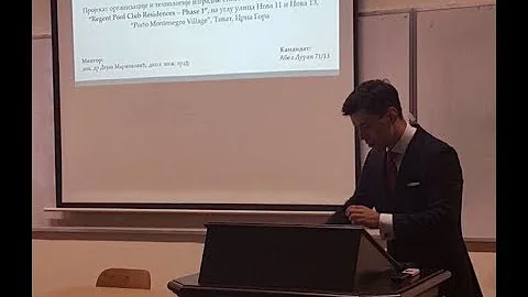 Abel Duran - Odbrana diplomskog rada na Graevinsko...